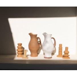 Andrea House - Κεραμικό Κηροπήγιο Brown Large