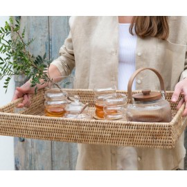 Andrea House - Δίσκος Σερβιρίσματος Rattan 56x36cm