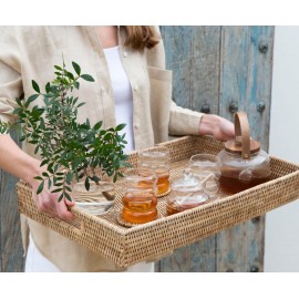 Andrea House - Δίσκος Σερβιρίσματος Rattan 56x36cm