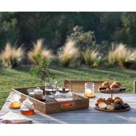 Andrea House - Δίσκος Σερβιρίσματος Rattan 56x36cm