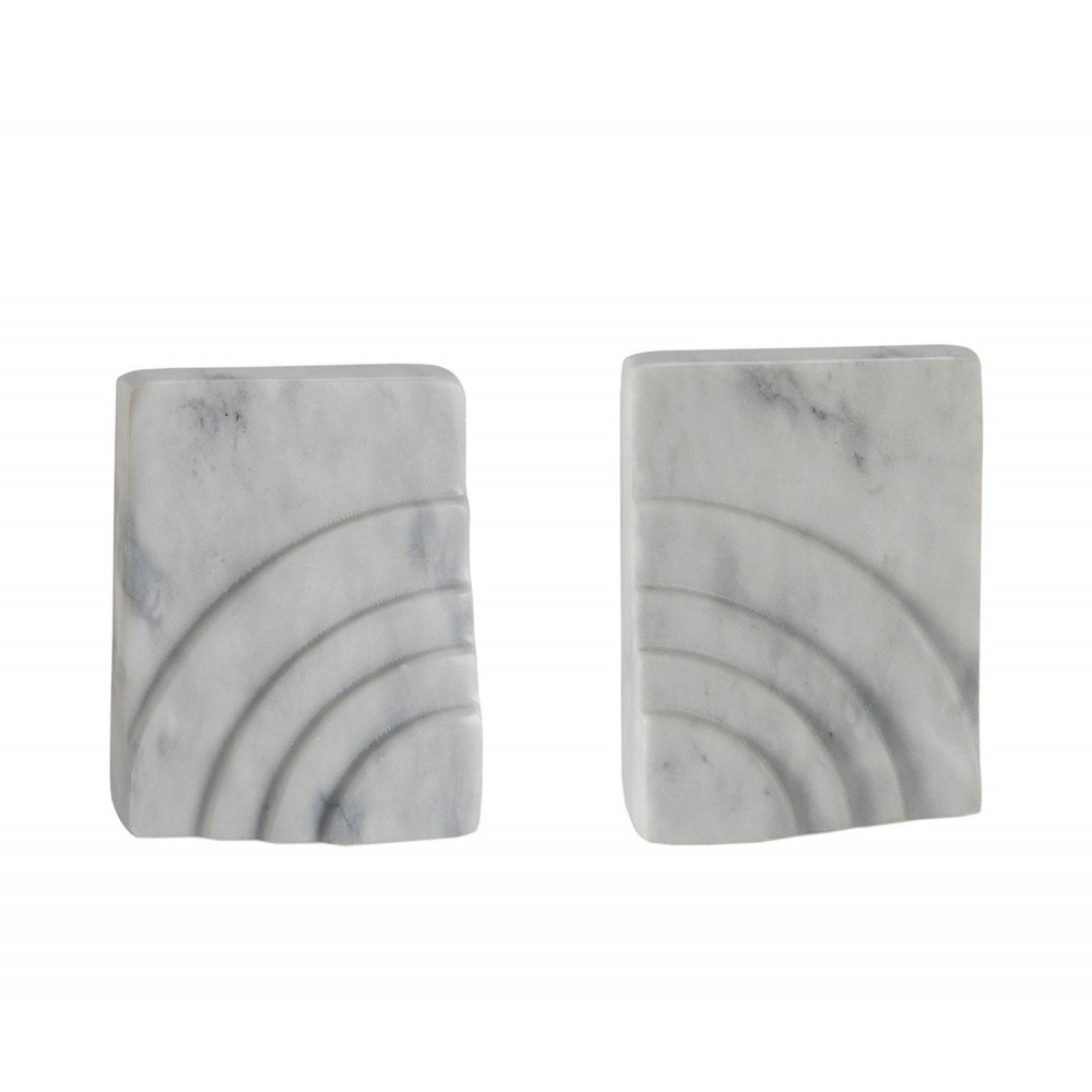 Andrea House - White Marble Bookends Andrea House - White Marble Bookends