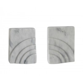 Andrea House - White Marble Bookends