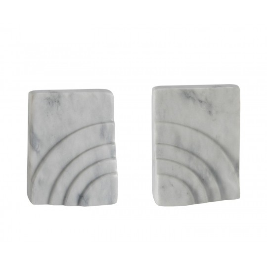 Andrea House - White Marble Bookends Andrea House - White Marble Bookends
