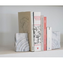 Andrea House - White Marble Bookends Andrea House - White Marble Bookends