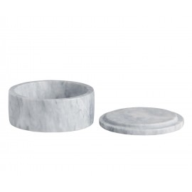 Andrea House - Μαρμάρινο Κουτί Με Καπάκι Round White Ø12,5cm