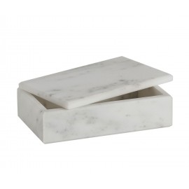 Andrea House - Μαρμάρινο Κουτί Με Καπάκι White 20x12cm