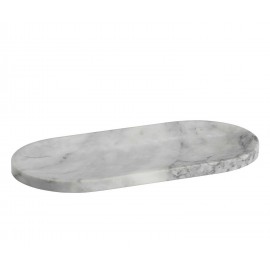 Andrea House - Μαρμάρινος Οβάλ Δίσκος White 30x15cm