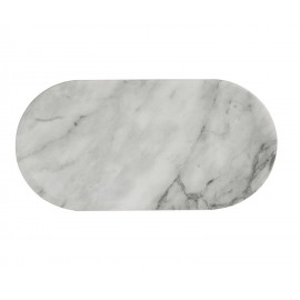 Andrea House - Μαρμάρινος Οβάλ Δίσκος White 30x15cm