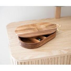 Andrea House - Κουτί Αποθήκευσης Κοσμημάτων Με Καθρέφτη Acacia Wood