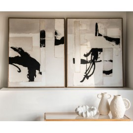 Andrea House - Χειροποίητος Πίνακας Ζωγραφικής Abstract Tokyo 80x100cm