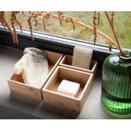 Andrea House - Σετ 3 Κουτιά Ανοιχτής Αποθήκευσης Bamboo