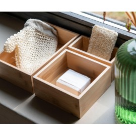 Andrea House - Σετ 3 Κουτιά Ανοιχτής Αποθήκευσης Bamboo