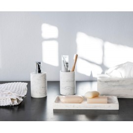 Andrea House - Δίσκος Μπάνιου White Marble Effect