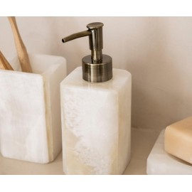 Andrea House - Μαρμάρινη Αντλία Για Σαπούνι White/Beige Marble