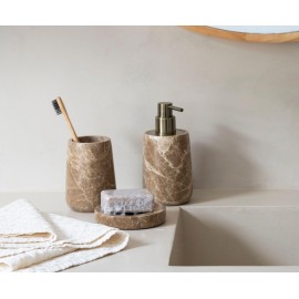 Andrea House - Μαρμάρινη Αντλία Για Σαπούνι Brown Marble