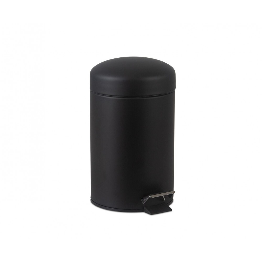 Andrea House - Κάδος Μπάνιου Matte Black Metal 3lt