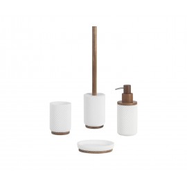 Andrea House - Δίσκος Μπάνιου Polyresin Stripes Acacia Wood