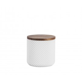 Andrea House - Κουτί Μπάνιου Polyresin Stripes Acacia Wood