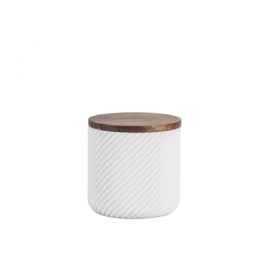 Andrea House - Κουτί Μπάνιου Polyresin Stripes Acacia Wood