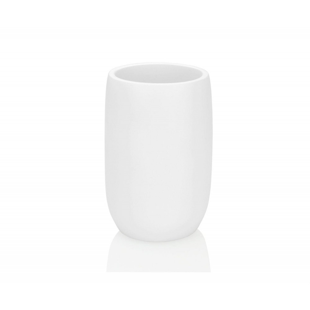 Andrea House - Ποτηράκι Για Οδοντόβουρτσες Cermanic White Round