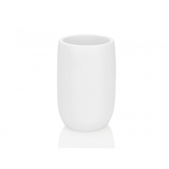 Andrea House - Ποτηράκι Για Οδοντόβουρτσες Cermanic White Round