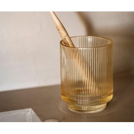 Andrea House - Ποτηράκι Για Οδοντόβουρτσες Vintage Crystal Yellow