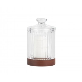 Andrea House - Γυάλινο Βάζο Μπάνιου Για Βαμβάκι Wooden Glass