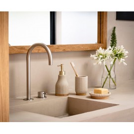 Andrea House - Αντλία Για Σαπούνι Wood/Beige Resin