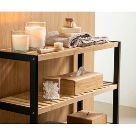 Andrea House - Σετ 2 Ακρυλικά Κουτιά Μπάνιου Με Βάση Bamboo