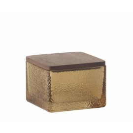 Andrea House - Γυάλινο Βάζο Μπάνιου Amber Martele