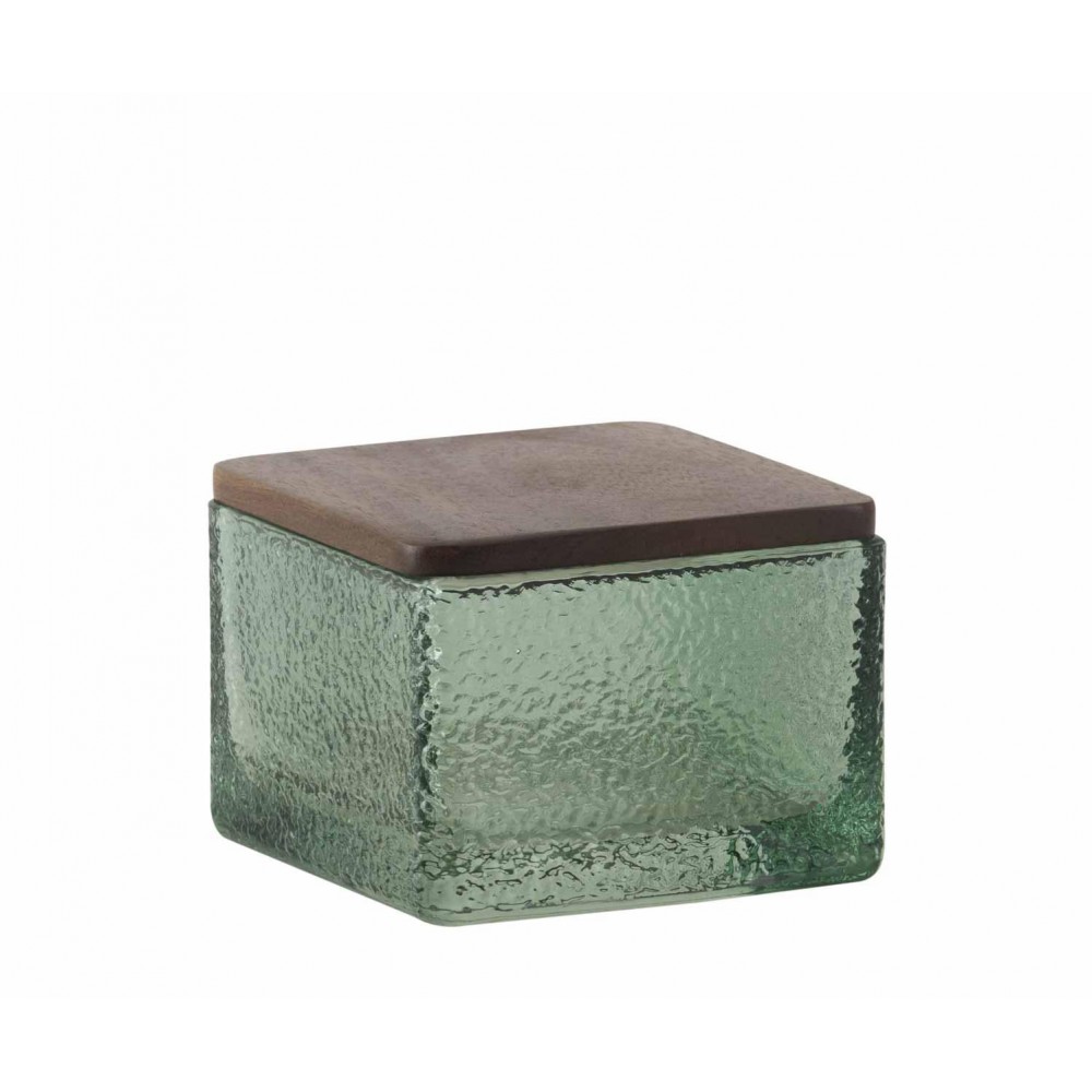 Andrea House - Γυάλινο Βάζο Μπάνιου Green Martele