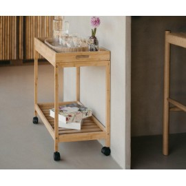 Andrea House - Τρόλει Κουζίνας 2 Επιπέδων Με Αφαιρούμενο Δίσκο Bamboo Andrea House - Τρόλει Κουζίνας 2 Επιπέδων Με Αφαιρούμενο Δίσκο Bamboo