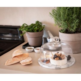 Andrea House - Μαρμάρινη Τυριέρα Με Γυάλινο Καπάκι