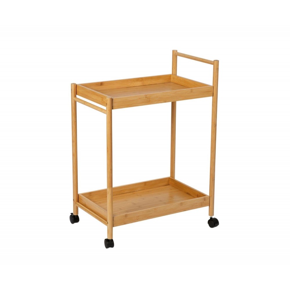 Andrea House - Τρόλει Κουζίνας 2 Επιπέδων Bamboo Με Λαβή 'Ωθησης Andrea House - Τρόλει Κουζίνας 2 Επιπέδων Bamboo Με Λαβή 'Ωθησης