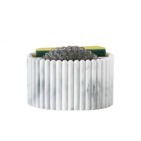 Andrea House - Βάση Για Σφουγγαράκια Κουζίνας Stripes White Marble Effect