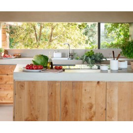 Andrea House - Στρογγυλή Ζαχαριέρα Με Ξύλινο Καπάκι Ceramic White