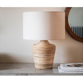 Andrea House - Επιτραπέζιο Φωτιστικό Palma Linen Rattan