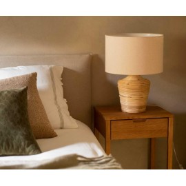 Andrea House - Επιτραπέζιο Φωτιστικό Palma Linen Rattan
