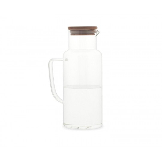 Andrea House - Γυάλινη Κανάτα Με Καπάκι Bamboo 1L