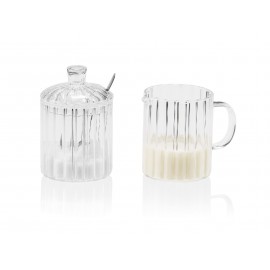 Andrea House - Γυάλινο Σετ Για Ζάχαρη Και Γάλα