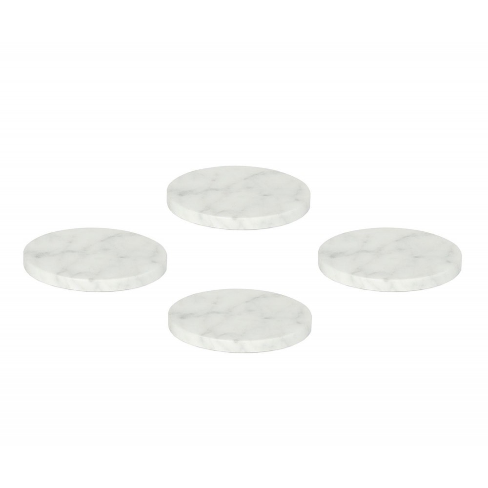 Andrea House - Σετ 4 Μαρμάρινα Στρογγυλά Σουβέρ Ø10cm