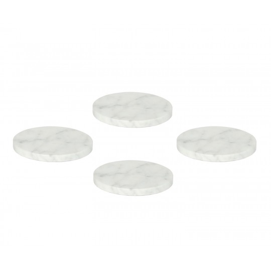 Andrea House - Σετ 4 Μαρμάρινα Στρογγυλά Σουβέρ Ø10cm