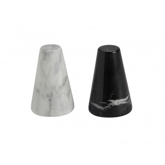 Andrea House - Σετ Αλάτι-Πιπέρι Marble Black/White