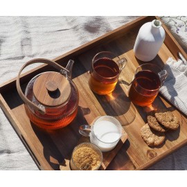 Andrea House - Γυάλινη Τσαγιέρα Με Φίλτρο Acacia 1L