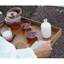 Andrea House - Γυάλινη Τσαγιέρα Με Φίλτρο Acacia 1L