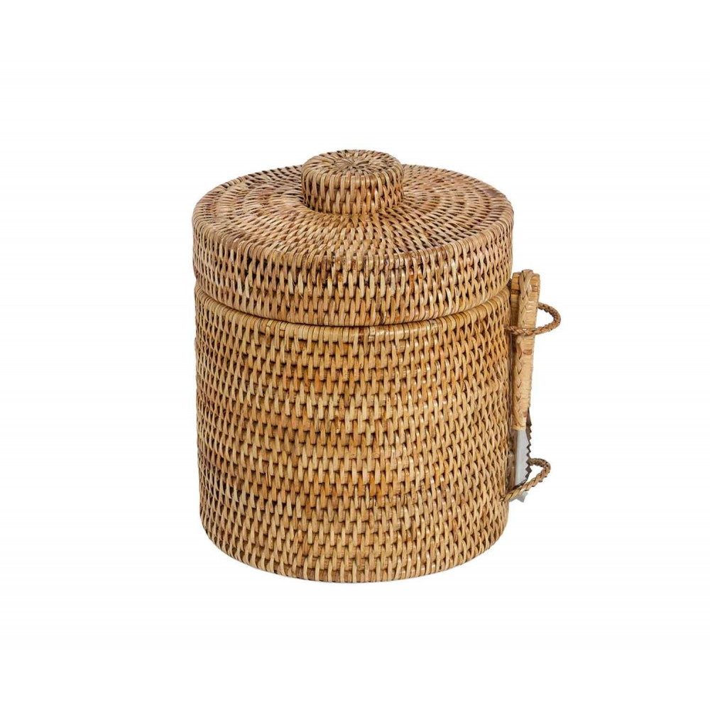 Andrea House - Θήκη Για Παγάκια Με Λαβίδα Rattan Ø20