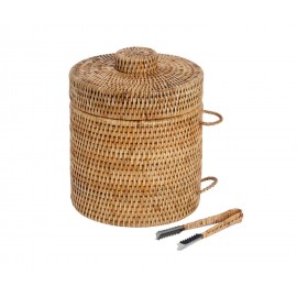 Andrea House - Θήκη Για Παγάκια Με Λαβίδα Rattan Ø20