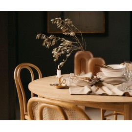 Andrea House - Στρογγυλή Ξύλινη Τραπεζαρία Ø120cm