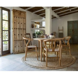 Andrea House - Στρογγυλή Ξύλινη Τραπεζαρία Ø120cm
