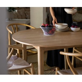 Andrea House - Στρογγυλή Ξύλινη Τραπεζαρία Ø120cm